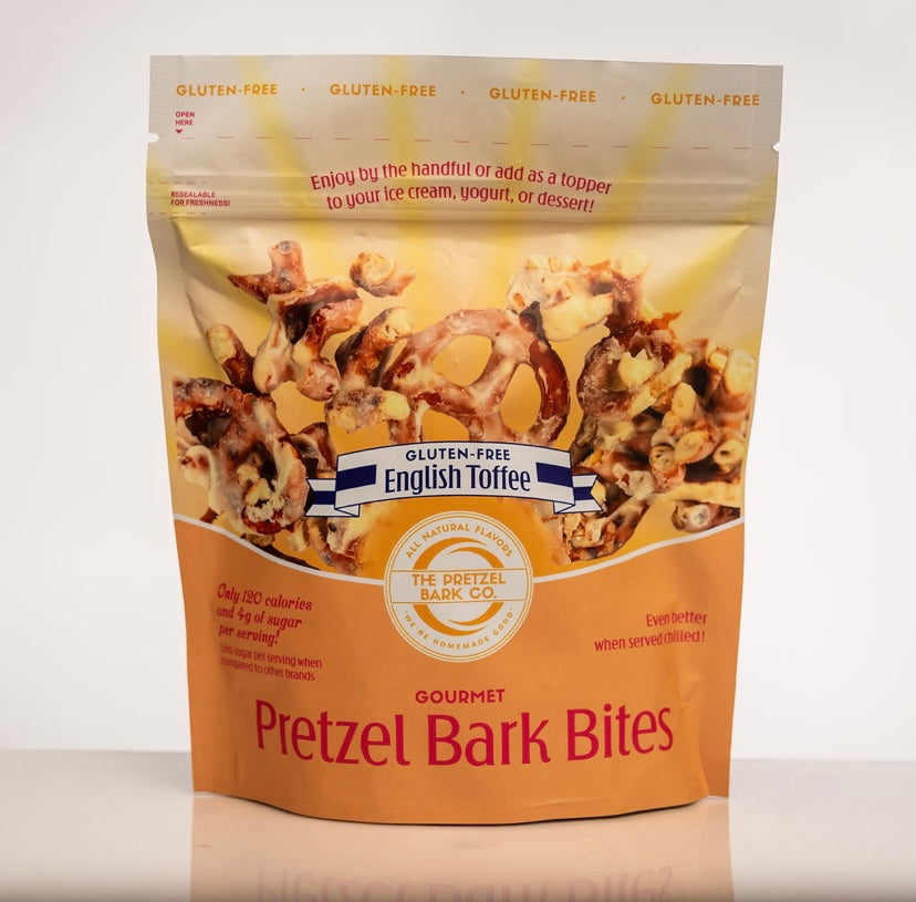 Our Gluten-Free English Toffee Gourmet Pretzel Bark Bites (16oz)