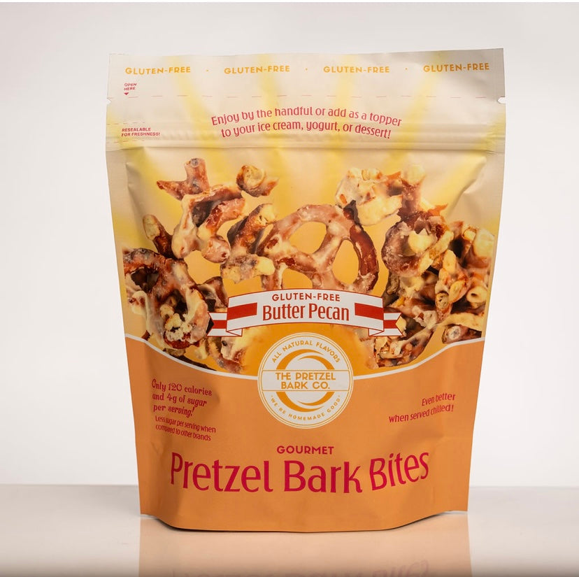 Our Butter Pecan Gluten-Free Gourmet Pretzel Bark Bites (16oz)