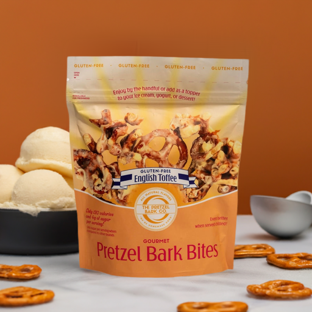 Our Gluten-Free English Toffee Gourmet Pretzel Bark Bites (16oz)